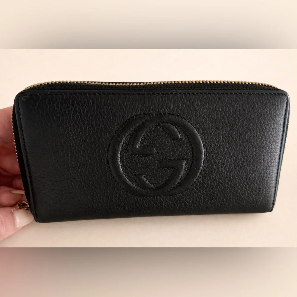 Gucci SoHo Zip Around Wallet – Black Pebbled Leather - Picture 2 of 6